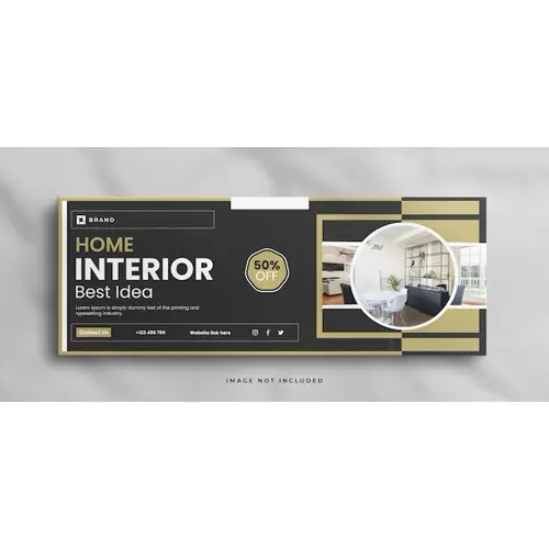 Modern Interior home for sale real estate facebook cover banner