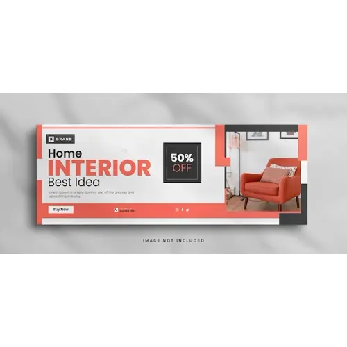 Modern Interior home for sale real estate facebook cover template