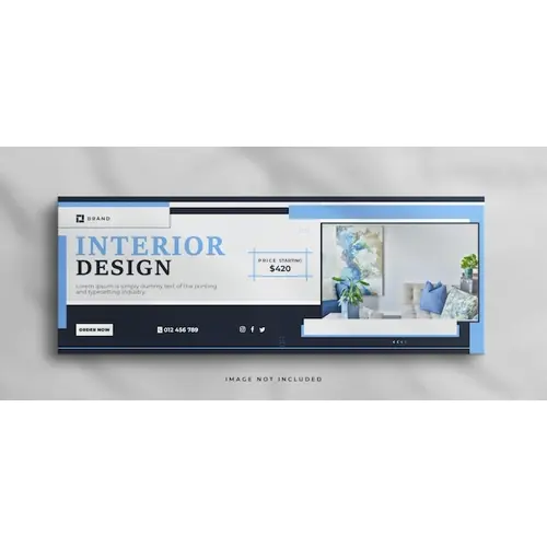 Modern Interior home for sale real estate facebook cover template
