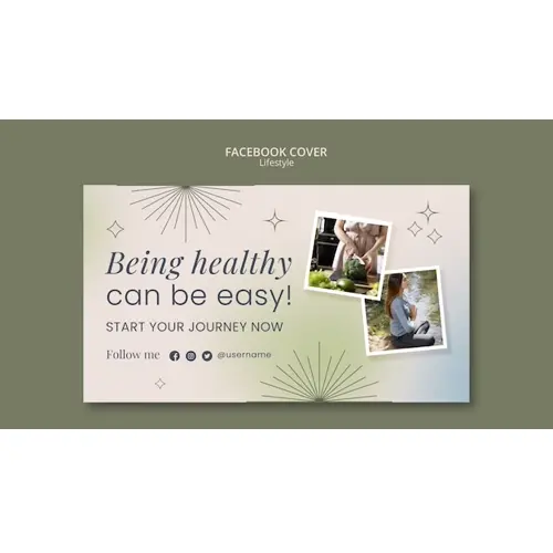 Modern lifestyle facebook cover template