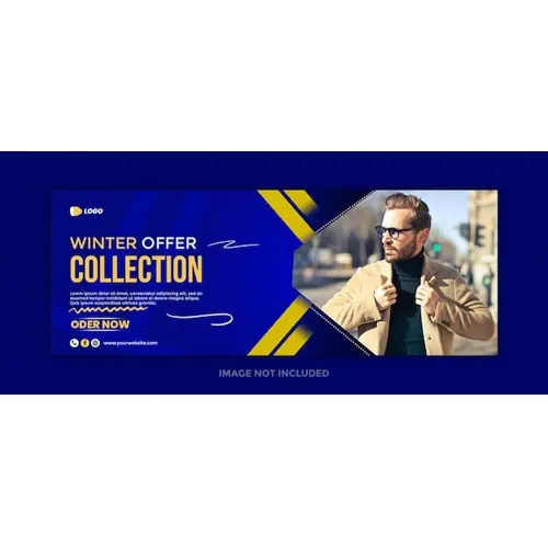 Modern Winter Collection Facebook Cover Template Design