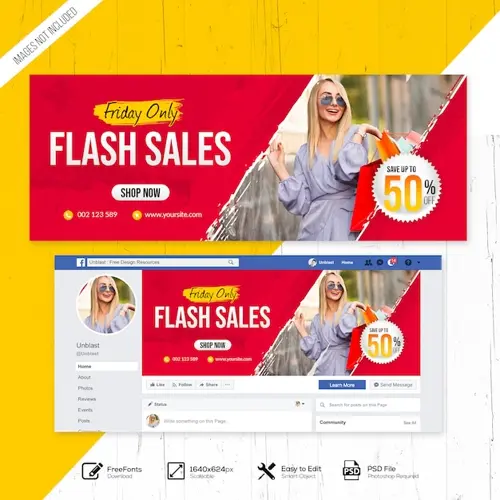 Multipurpose Flash Sales Facebook Cover or banner Template