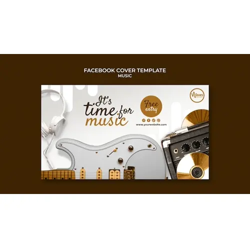 Music event facebook cover template