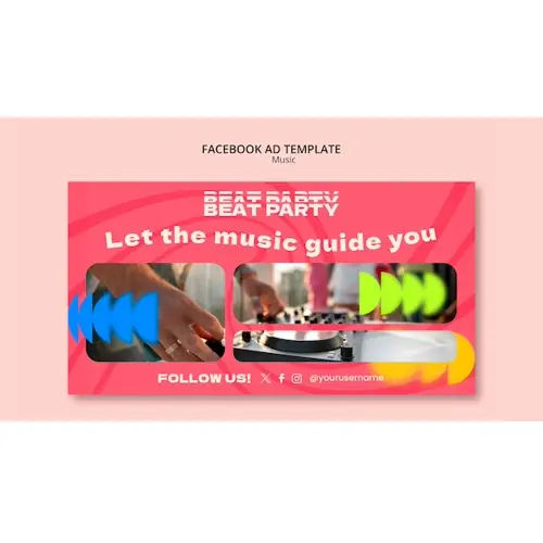 Music event facebook template