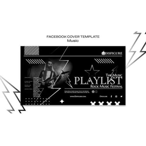 Music festival facebook cover template