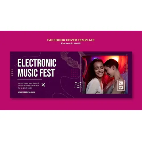 Music show facebook cover template