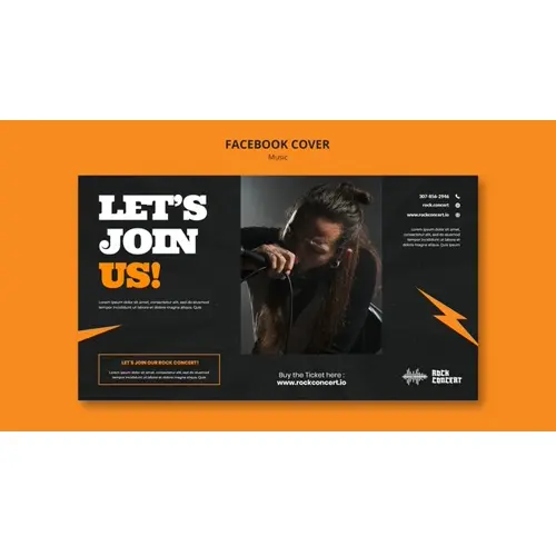 Music show facebook cover template