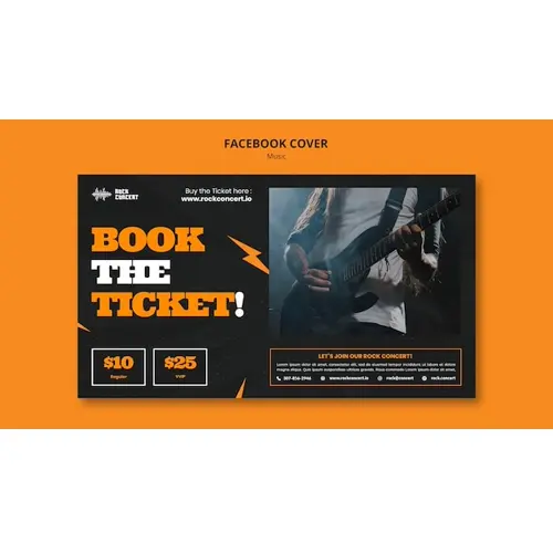 Music show facebook cover template