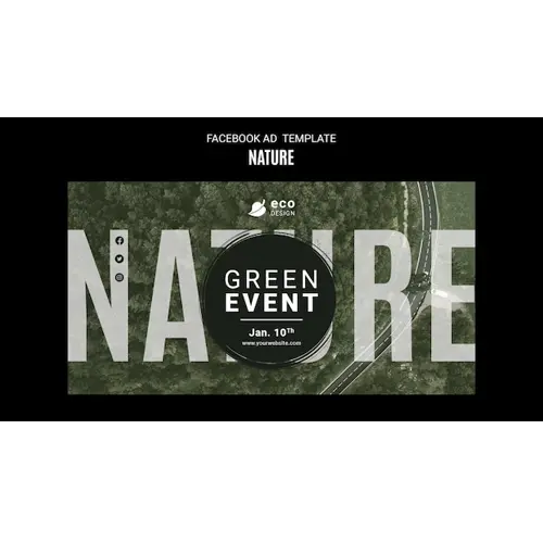 Nature concept facebook template