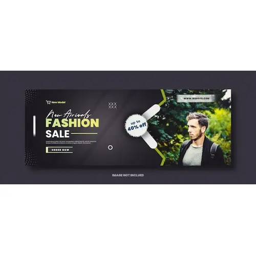 New arrivals fashion sale social facebook cover template