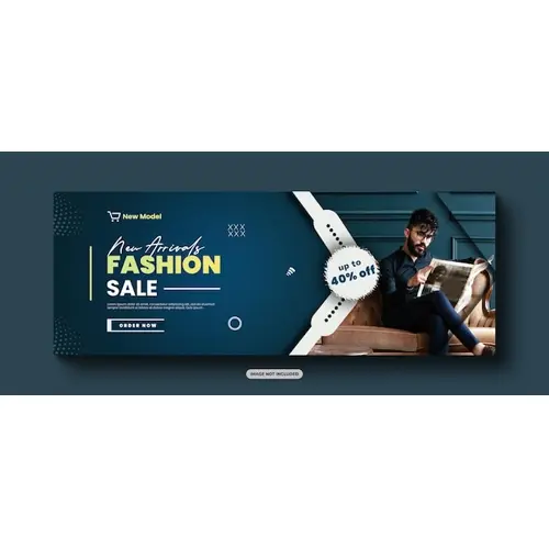 New arrivals fashion sale social facebook cover template