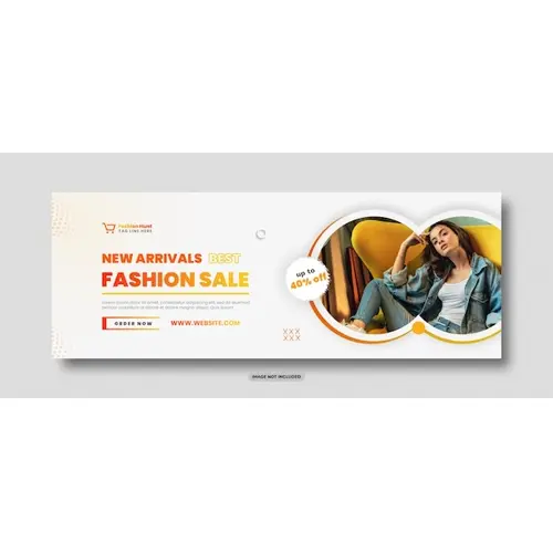 New arrivals fashion sale social facebook cover template