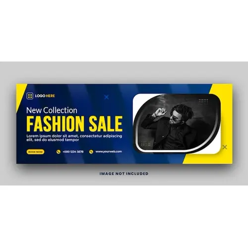 New Collection Fashion Sale Social Media Facebook Cover Banner Template