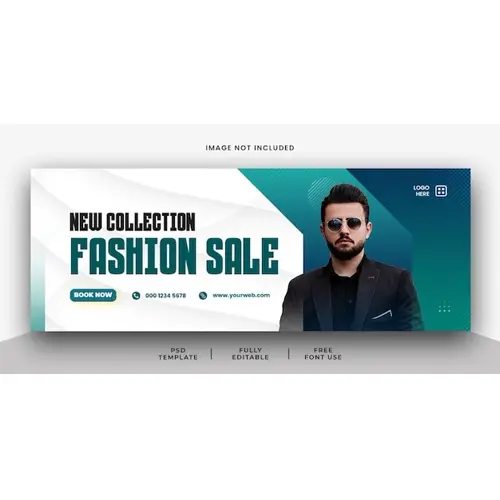 New Collection Fashion sale social media Facebook Cover Template