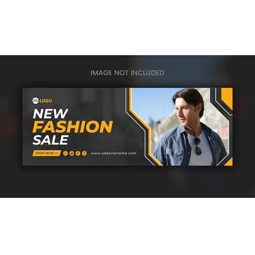 New fashion sale facebook cover template design