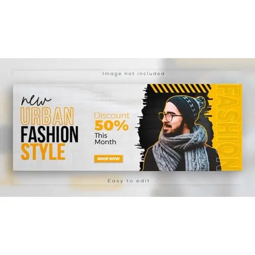 New season Fashion sale web banner social media facebook cover template