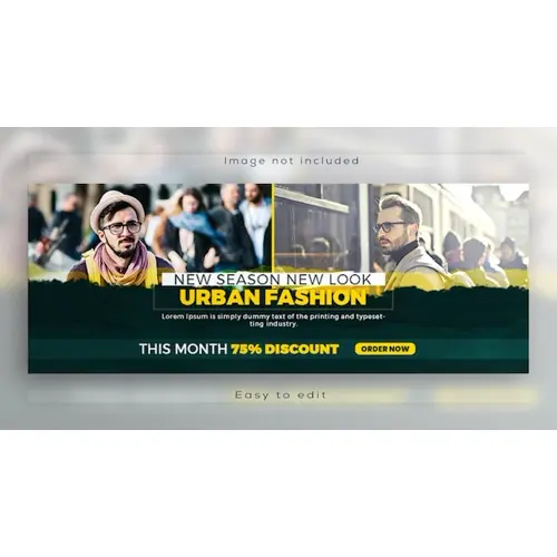New season Fashion sale web banner social media facebook cover template