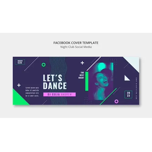 Night club facebook cover template