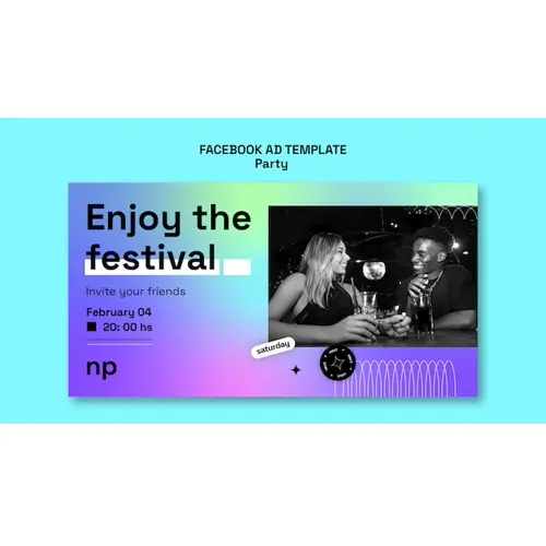Party entertainment facebook template