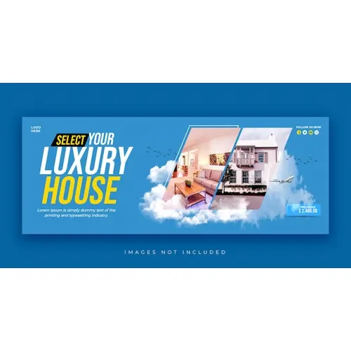 Perfect and modern home sale facebook cover banner template design