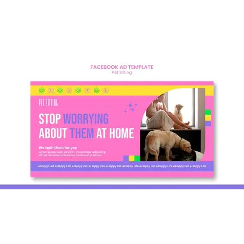 Pet sitting job facebook template