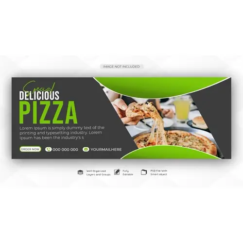 Pizza instagram and facebook banner template