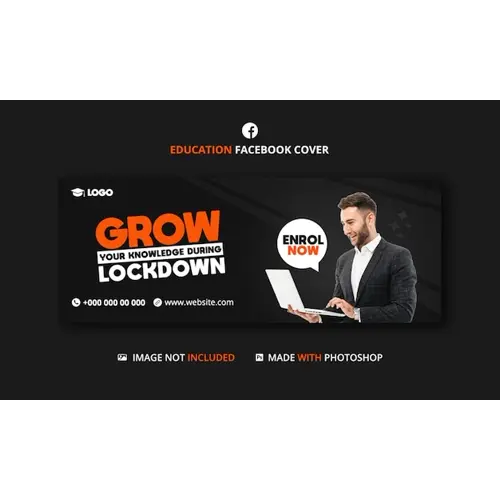 Popular digital agency facebook timeline cover banner template