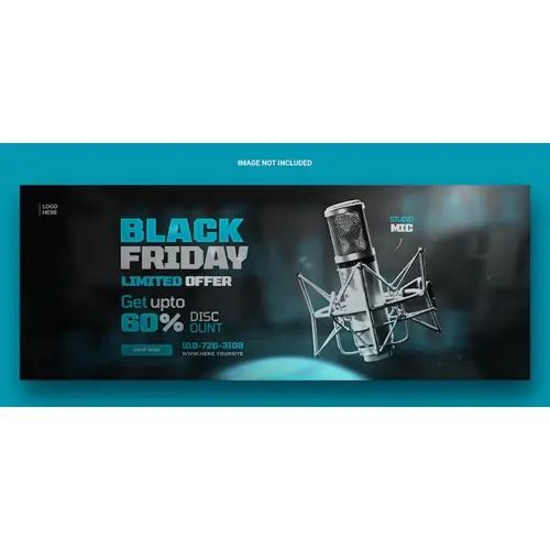 A poster for the black friday saleBlack Friday Super Sale Facebook cover banner template