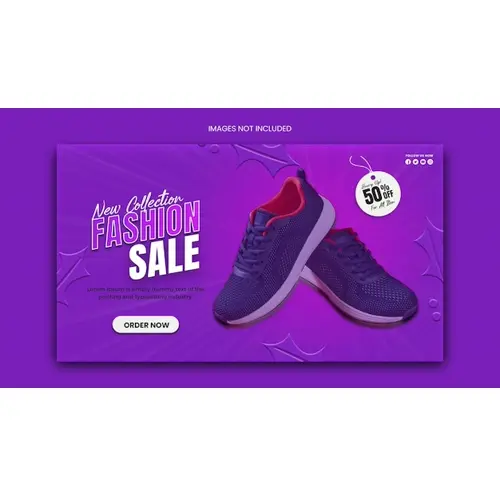 Product sale facebook cover design or web banner template