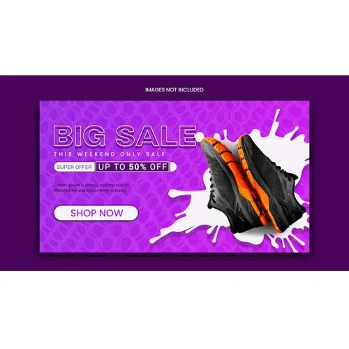 Product sale facebook cover design or web banner template