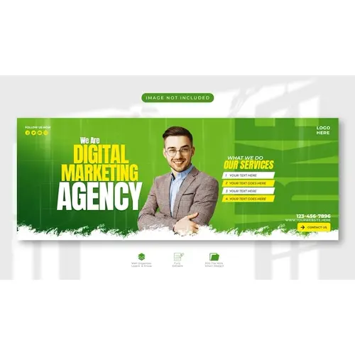 Professional banner digital marketing agency Facebook banner amp cover design