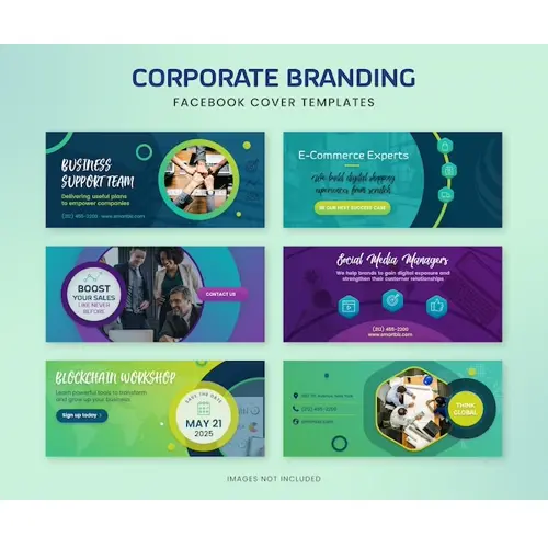 Professional Business Facebook Cover Templates for Startups and Companies