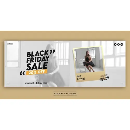 PSD black firday sale facebook cover banner template