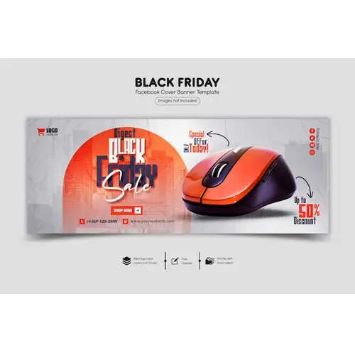 PSD black friday super sale facebook cover template