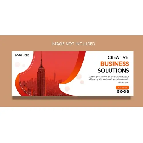 PSD corporate business social media facebook cover and web banner template