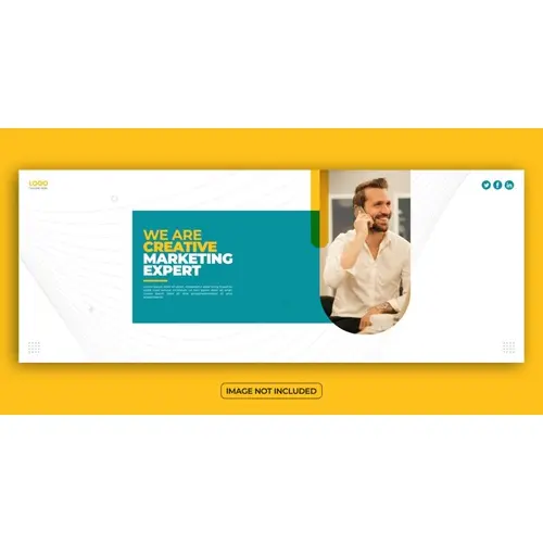 PSD creative marketing agency facebook cover banner template