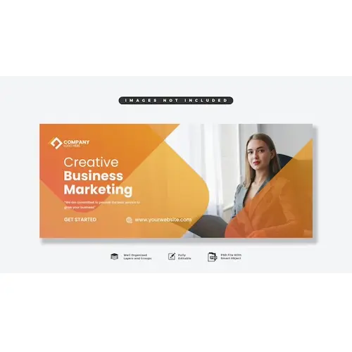 PSD digital business marketing facebook cover and web banner template