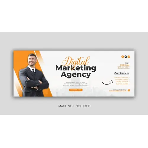 PSD digital marketing agency and corporate facebook banner template