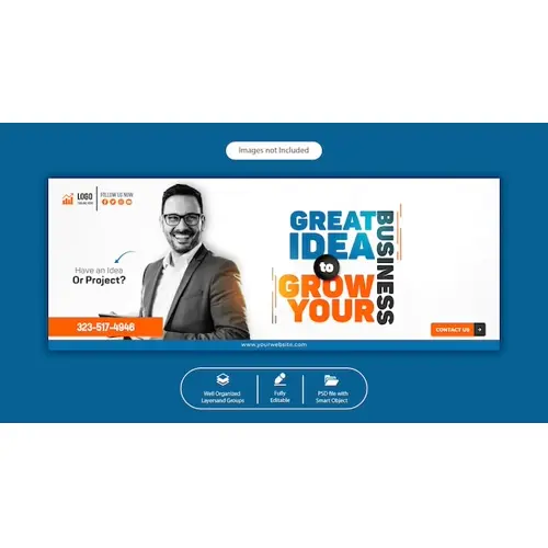 PSD digital marketing agency and corporate facebook cover template