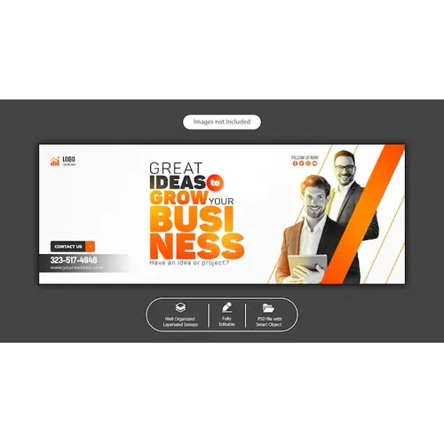 PSD digital marketing agency and corporate facebook cover template