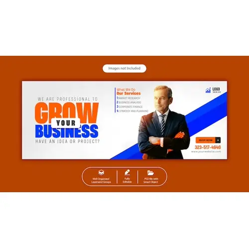 PSD digital marketing agency and corporate facebook cover template