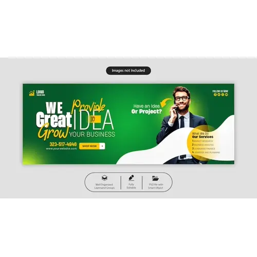 PSD digital marketing agency and corporate facebook cover template