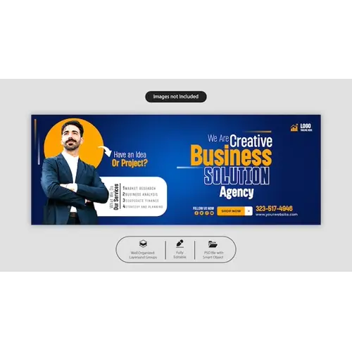 PSD digital marketing agency and corporate facebook cover template