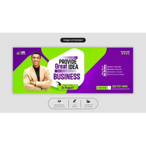 PSD digital marketing agency and corporate facebook cover template