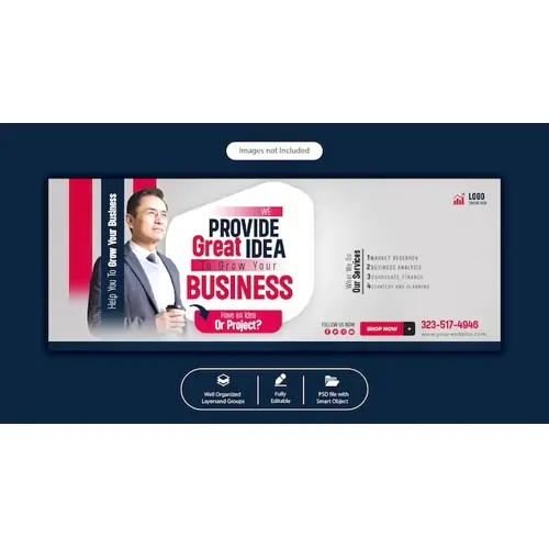 PSD digital marketing agency and corporate facebook cover template