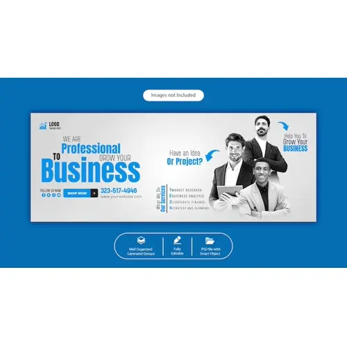 PSD digital marketing agency and corporate facebook cover template
