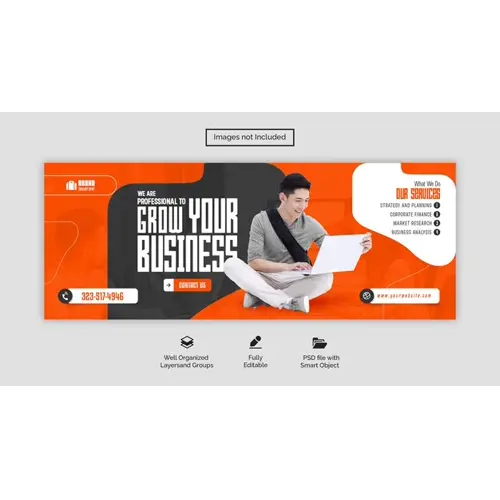 PSD digital marketing agency and corporate facebook cover template