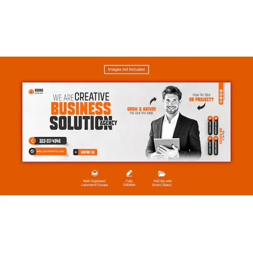 PSD digital marketing agency and corporate facebook cover template
