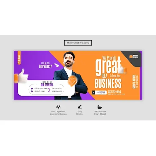 PSD digital marketing agency and corporate facebook cover template
