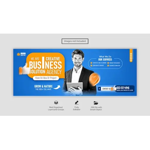 PSD digital marketing agency and corporate facebook cover template